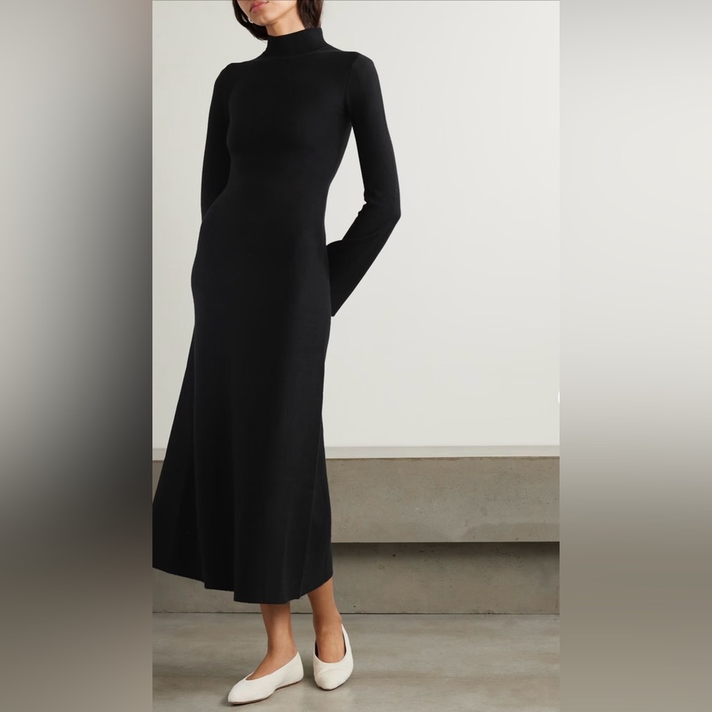 NEW Gabriela Hearst | Erebus wool, cashmere and silk-blend turtleneck midi dress